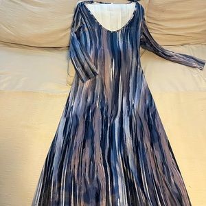 Maxi dress marble print